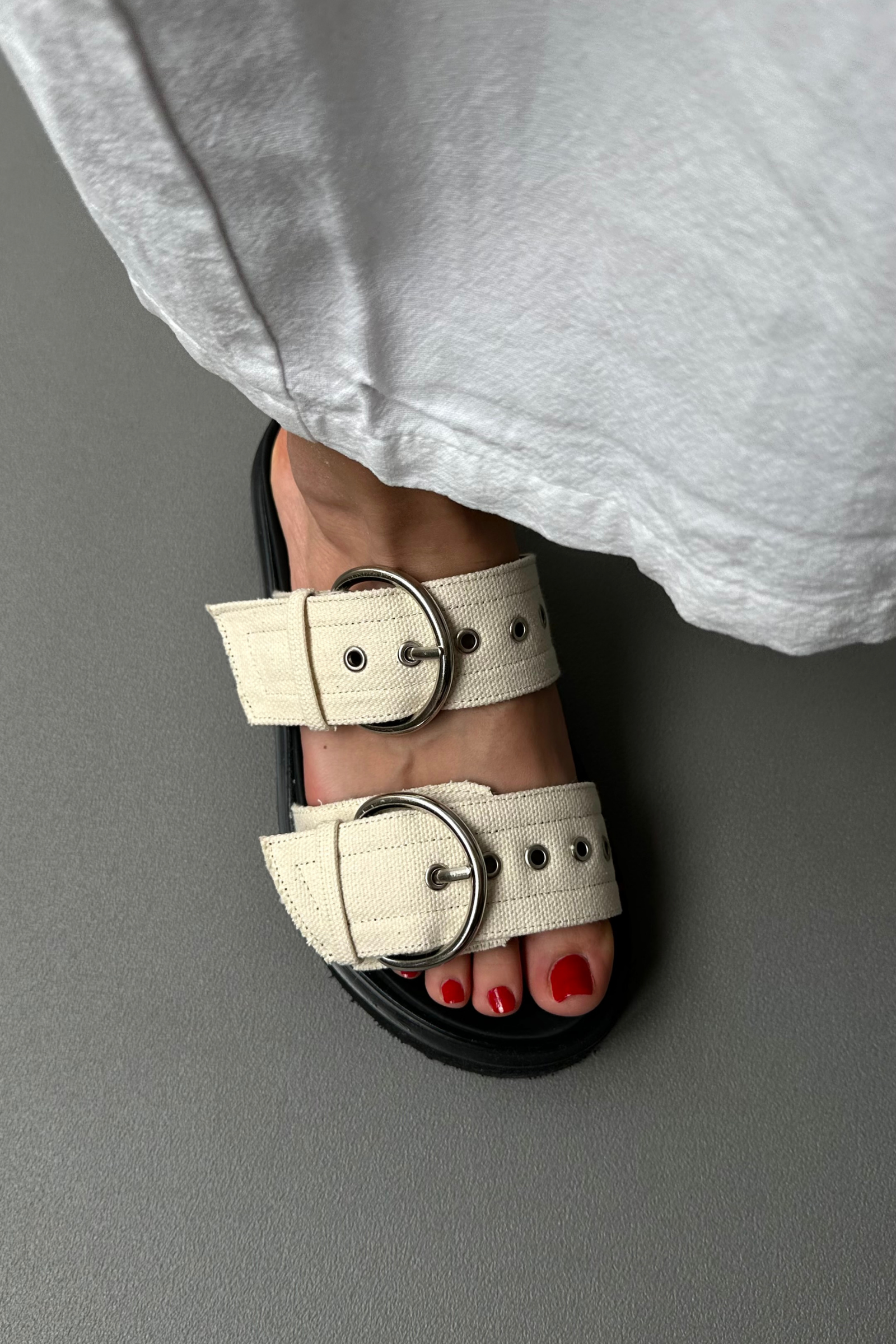 Chaussons Pour Femmes LIN BEIGE – Image 6